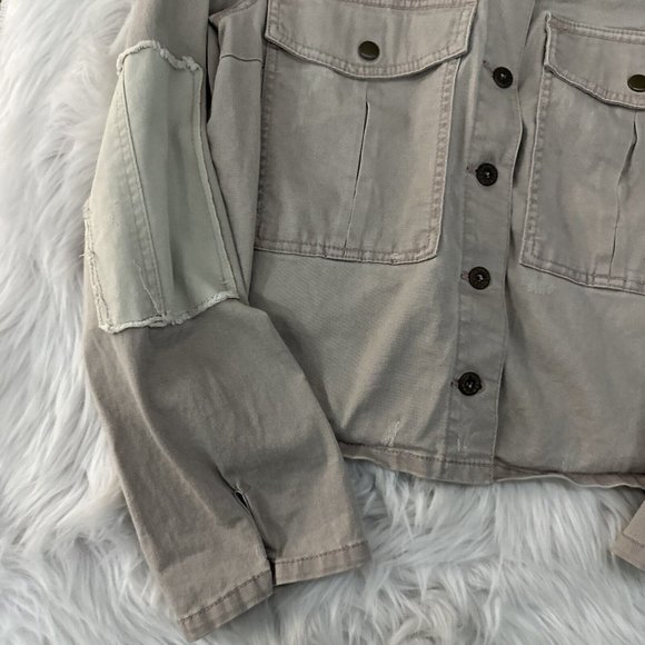 Free People womens button up light weight jacket size M cotton - Picture 7 of 14